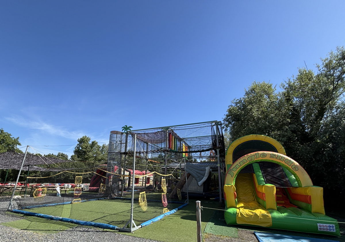 Toboggan gonflable Jungle Speed / Parcours Gonflable et Structure Accro Ninja/Filet